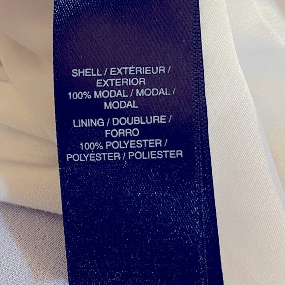 Kenneth Cole White Sheer Insert Drape Back Tank Size Large GUC - Picture 5 of 6